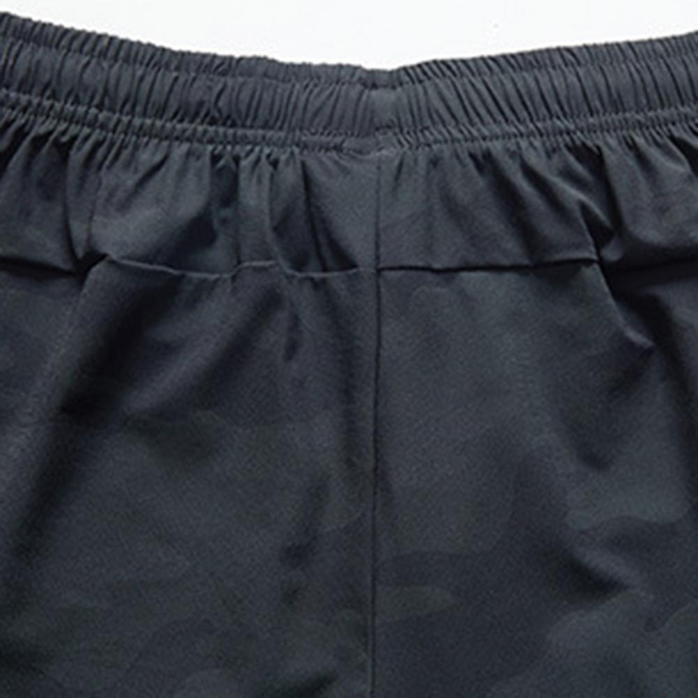 Summer Ice Silk Cropped Trousers Men's Sports Casual Pants Quick-drying 7-point Library Men