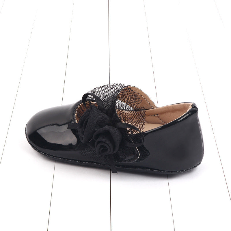 Baby Girl Spring And Summer New Shallow Mouth Patent Leather Soft Bottom Toddler Shoes